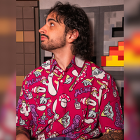 CAMISA DE BOTÃO OVERSIZED - ROSA MANIKOMIO
