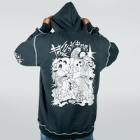 MOLETOM PRETO COM PESPONTO BRANCO - BREAKBONES
