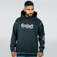 MOLETOM PRETO COM PESPONTO BRANCO - BREAKBONES