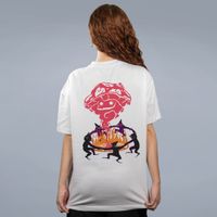 CAMISETA OVERSIZED OFF WHITE - MINKAS HALLOWEEN