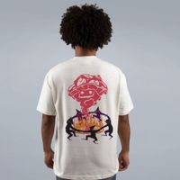 CAMISETA OVERSIZED OFF WHITE - MINKAS HALLOWEEN