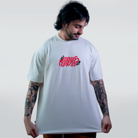 CAMISETA OVERSIZED OFF WHITE - MINKAS HALLOWEEN