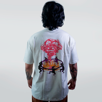 CAMISETA OVERSIZED OFF WHITE - MINKAS HALLOWEEN