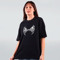 CAMISETA OVERSIZED PRETA - CREEPY PINK HALLOWEEN