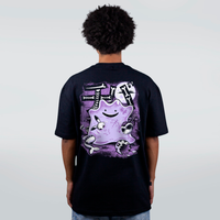 CAMISETA OVERSIZED PRETA - CREEPY PINK HALLOWEEN