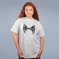CAMISETA OVERSIZED OFF WHITE - CREEPY PINK HALLOWEEN