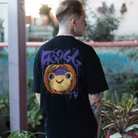 CAMISETA OVERSIZED PRETA - ESPECIAL HALLOWEEN FROGG