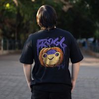CAMISETA OVERSIZED PRETA - ESPECIAL HALLOWEEN FROGG