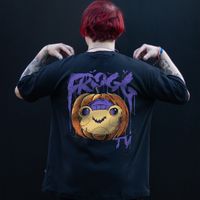 CAMISETA OVERSIZED PRETA - ESPECIAL HALLOWEEN FROGG