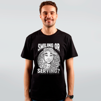 CAMISETA PRETA - SMILING OF SERVING