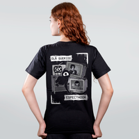 CAMISETA PRETA - MONSTROS E TELEVISÕES