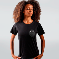 CAMISETA PRETA - PASSOS SEM PEGADA