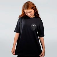 CAMISETA OVERSIZED PRETA - PASSOS SEM PEGADA