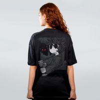 CAMISETA OVERSIZED PRETA - PASSOS SEM PEGADA