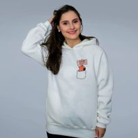 MOLETOM OFF WHITE - QUERO UMA PIZZA, HUMANO