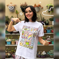 CAMISETA OVERSIZED OFF WHITE - MOSAICO FOFURINHAS