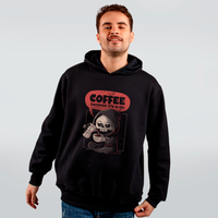 MOLETOM PRETO - COFFEE BECAUSE LIFE