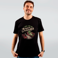 CAMISETA PRETA - I FEEL LIKE AN OUTSIDER