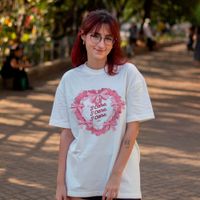 CAMISETA OVERSIZED OFF WHITE - I CARE, I CARE