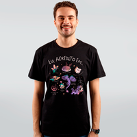 CAMISETA PRETA - EU ACREDITO EM FADAS