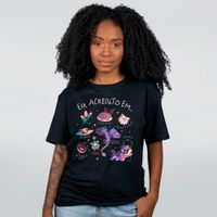 CAMISETA PRETA - EU ACREDITO EM FADAS