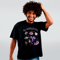 CAMISETA OVERSIZED PRETA - EU ACREDITO EM FADAS