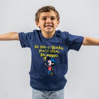 CAMISETA AZUL MARINHO - IRMÃO MAIS LEGAL DO MUNDO
