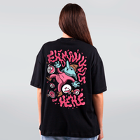 CAMISETA OVERSIZED PRETA - GNOMO DESASTRADO