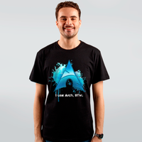 CAMISETA PRETA - I USE ARCH, BTW