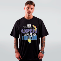 CAMISETA PRETA - THE OPEN WAY OF THINKING