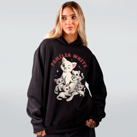 MOLETOM PRETO - FAMÍLIA WHITE VERMELHO