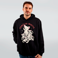 MOLETOM PRETO - FAMÍLIA WHITE VERMELHO