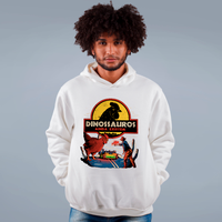 MOLETOM OFF WHITE - DINOSSAUROS AINDA EXISTEM