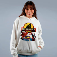 MOLETOM OFF WHITE - DINOSSAUROS AINDA EXISTEM
