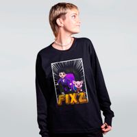 MANGA LONGA PRETA - FIXZ E SEU AMIGO