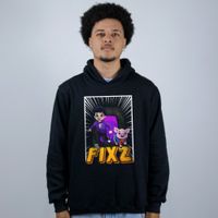 MOLETOM PRETO - FIXZ E SEU AMIGO