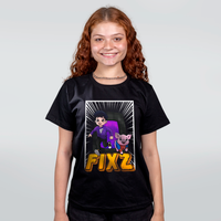CAMISETA PRETA - FIXZ E SEU AMIGO