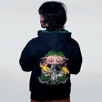 MOLETOM PRETO COM FORRO VERDE MUSGO - CHARMÃO ATEU