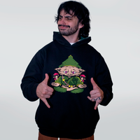 MOLETOM PRETO COM FORRO VERDE MUSGO - CHARMÃO ATEU