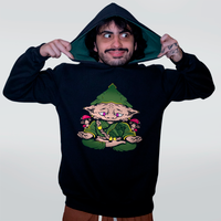 MOLETOM PRETO COM FORRO VERDE MUSGO - CHARMÃO ATEU
