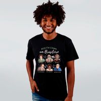 CAMISETA PRETA - RESISTA COMO UM BRASILEIRO