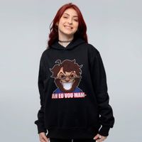 MOLETOM PRETO - AH EU VOU