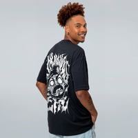 CAMISETA OVERSIZED PRETA - RAGE HEHE