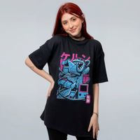 CAMISETA OVERSIZED PRETA - VIRTUAL LIFE