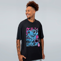 CAMISETA OVERSIZED PRETA - VIRTUAL LIFE