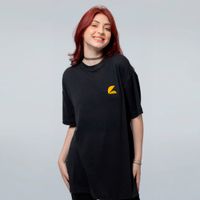 CAMISETA OVERSIZED PRETA - MOSAICO FLOPI
