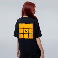 CAMISETA OVERSIZED PRETA - MOSAICO FLOPI