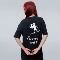 CAMISETA OVERSIZED PRETA - DONT QUIT