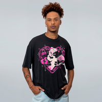 CAMISETA OVERSIZED PRETA - POISONED LOVE