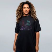 CAMISETA OVERSIZED PRETA COM COSTURA VERMELHA - REST